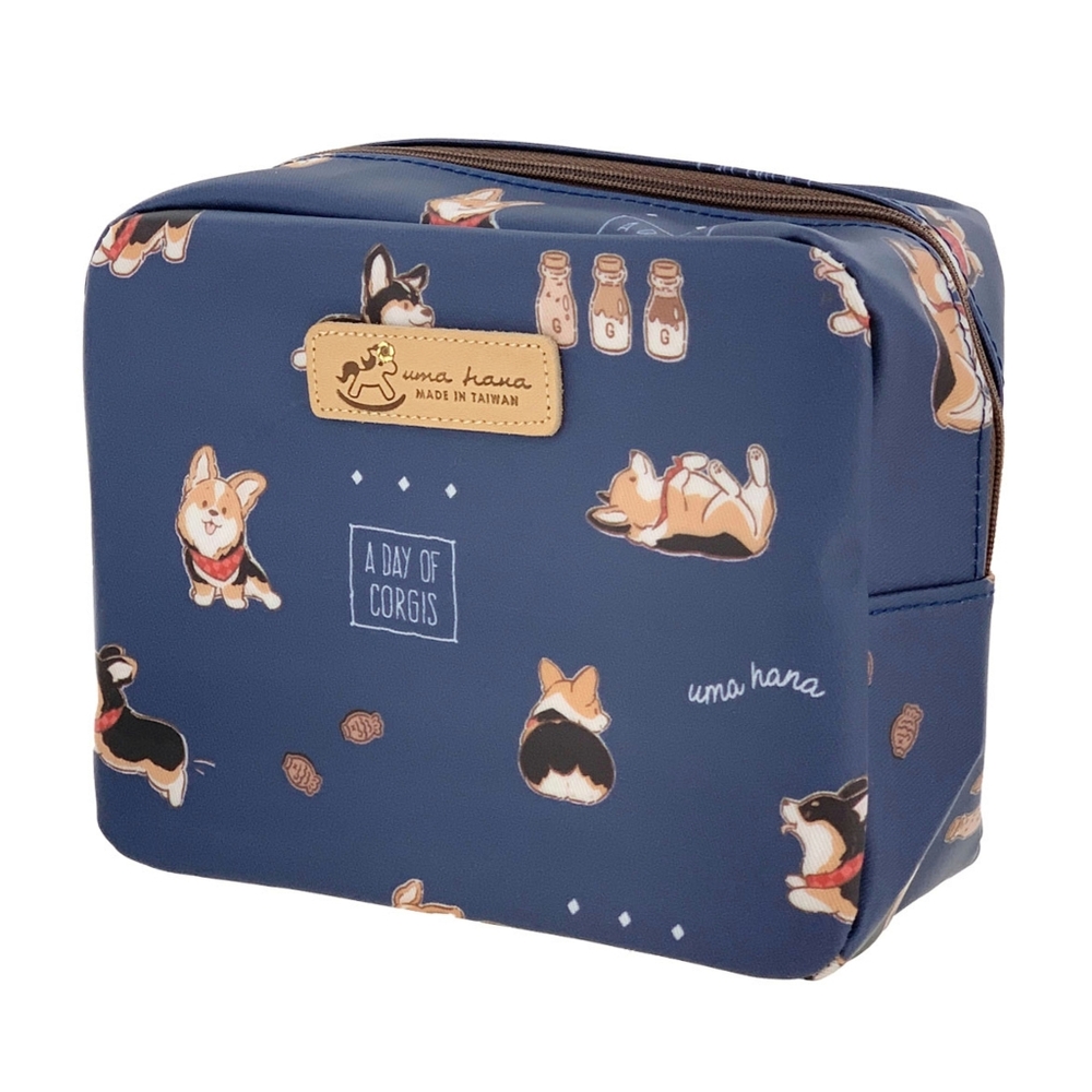 Waterproof Tricolor Corgi Cube Makeup Cosmetic Bag